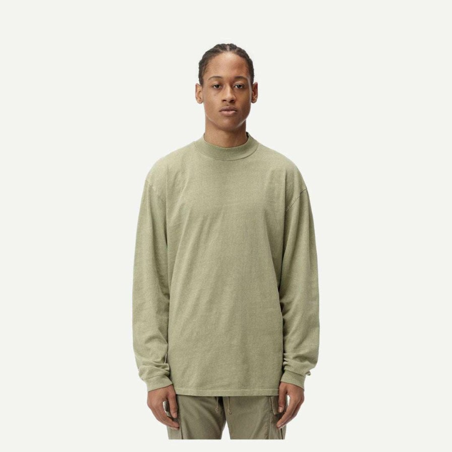 Tees * | John Elliott 900 Ls Mock Tee Eucalyptus