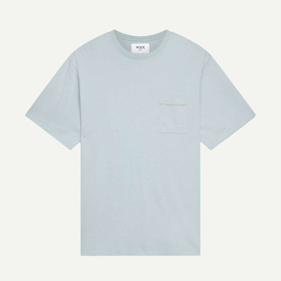 Tees * | Wax London Dean Tee Compact Cotton Acid Blue