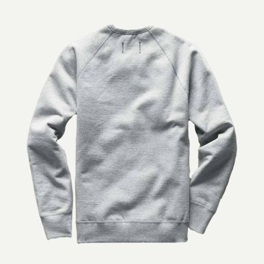 Mens * | Reigning Champ Knit Lightweight Terry Crewneck In Heather Grey Mens