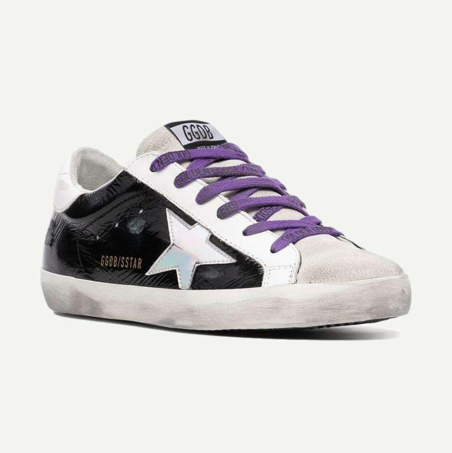 Womens * | Golden Goose Superstar Shiny Leather Upper Mirror Star Leather Heel