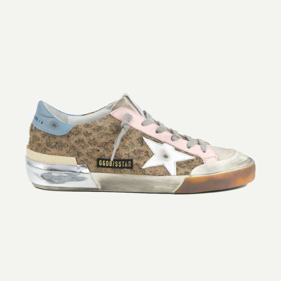 Womens * | Golden Goose Super Star Penstar Suede Toe Maculated Print