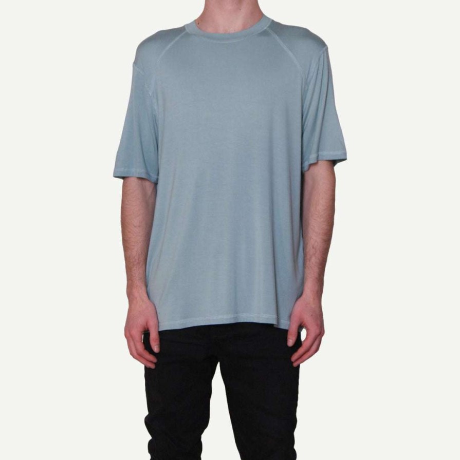 Tees * | Galvanic Mens Core Dual Blend Tee In Green Blue