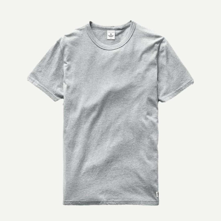 Tees * | Reigning Champ Knit Ringspun Jersey Henley Tee Heather Grey