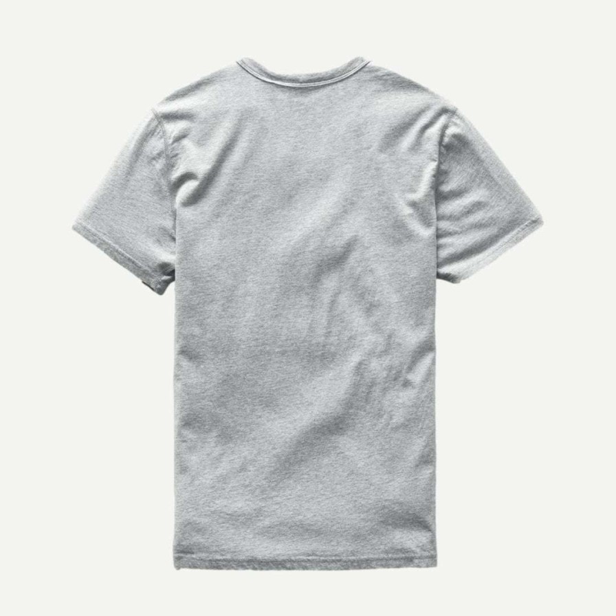 Tees * | Reigning Champ Knit Ringspun Jersey Henley Tee Heather Grey