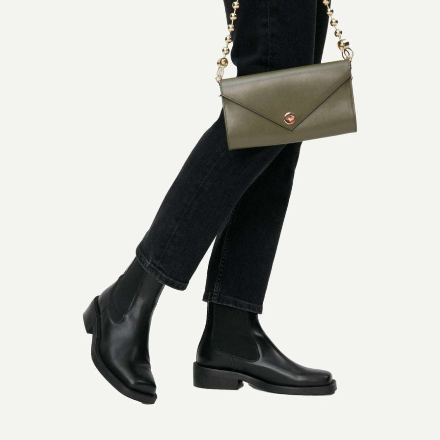 Womens * | Ganni Envelope Wallet And Chain Kalamata Accessories