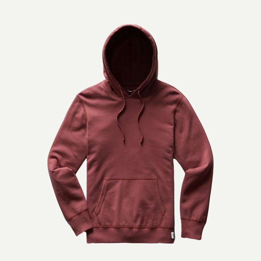 Mens * | Reigning Champ Knit Lightweight Terry Pullover Hoodie In Russet