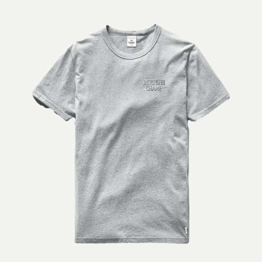 Tees * | Reigning Champ Light Weight Drop Shadow T-Shirt Mens