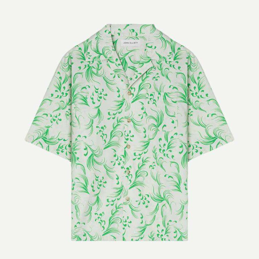 Mens * | John Elliott Camp Shirt Ivory