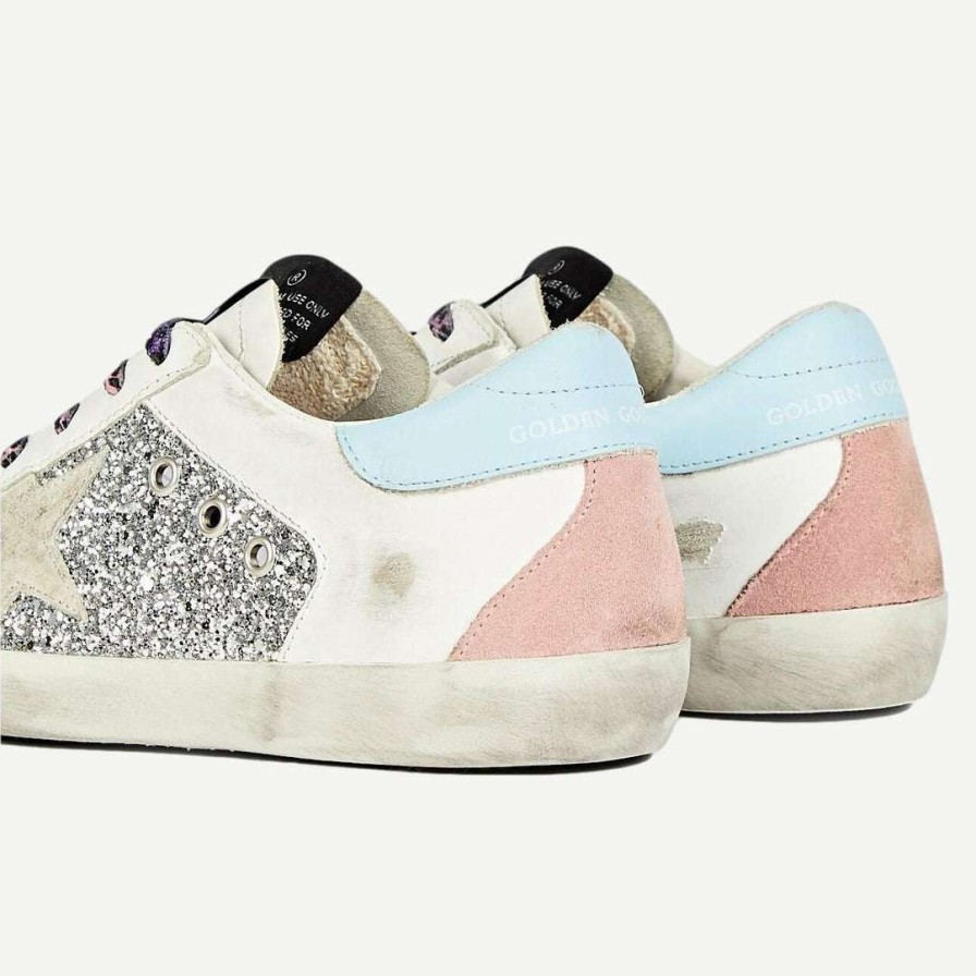 Womens * | Golden Goose Superstar Glitter Leather Womens