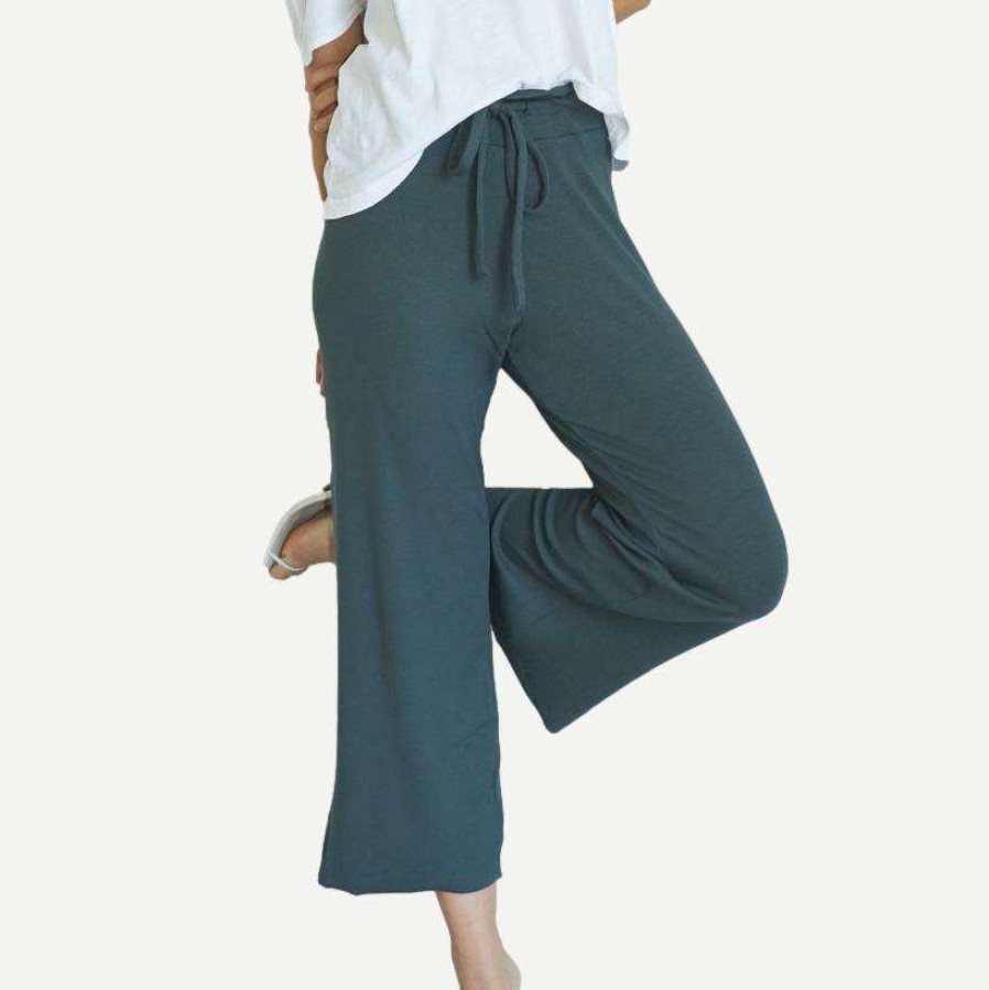 Womens * | Lna Womens Core Ribbed Kismet Pant Dark Olive