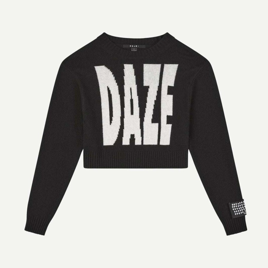 Womens * | Ksubi Womens Daze Shrunken Knit Black