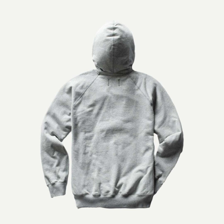 Mens * | Reigning Champ Knit Mid Weight Terry Pullover Hoodie In Heather Grey