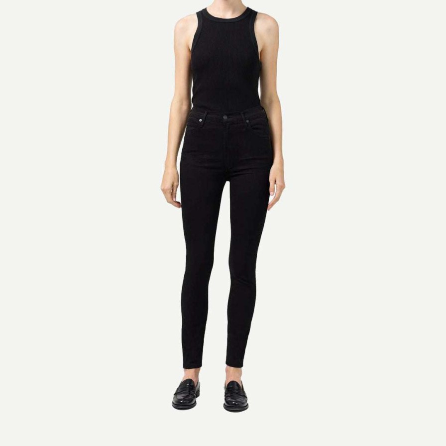 Womens * | Citizens Of Humanity Chrissy High Rise Skinny In Plush Black