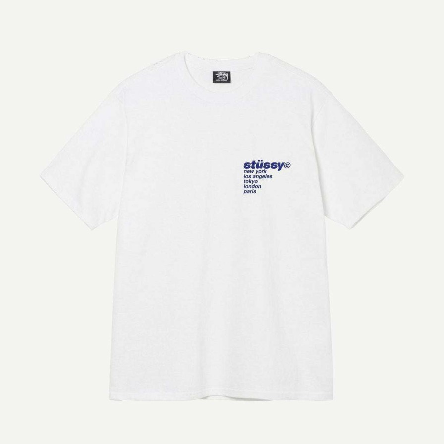 Tees * | Stussy Mens Strawberry Tee White