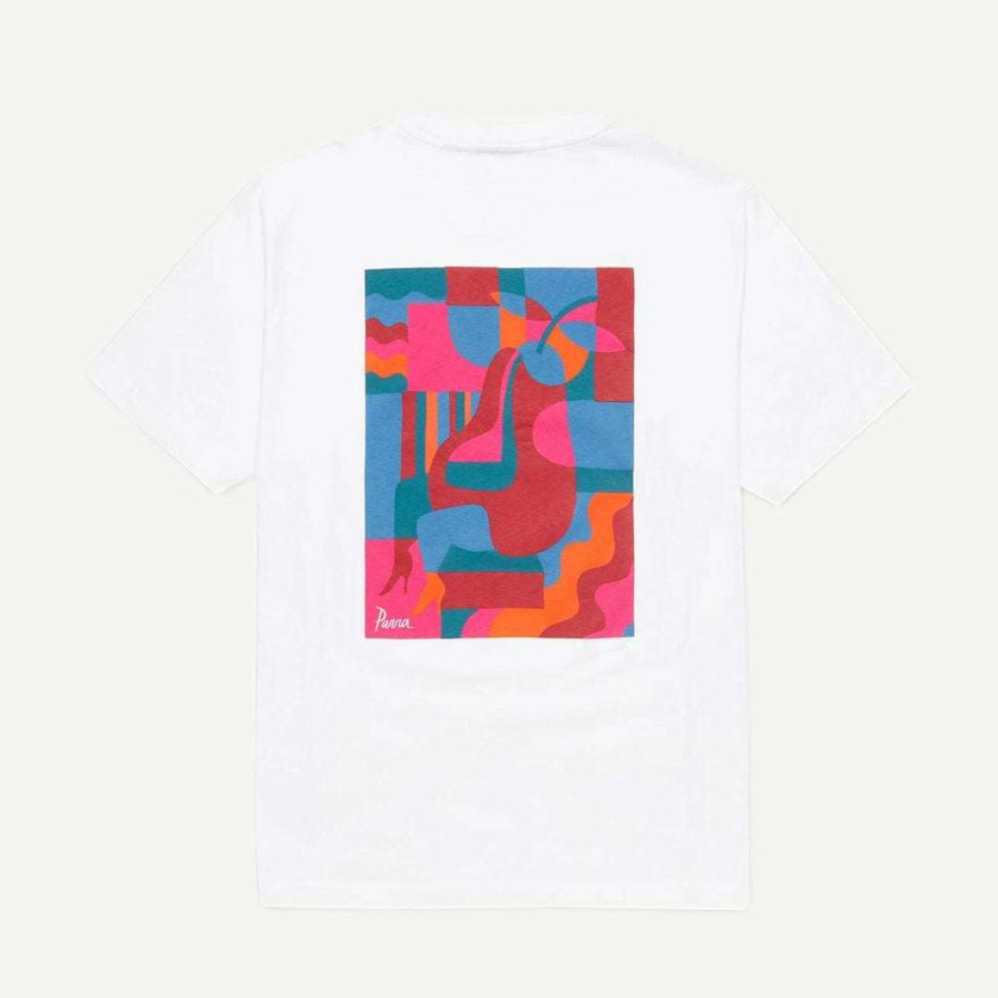 Tees * | By Parra Sitting Pear T-Shirt White