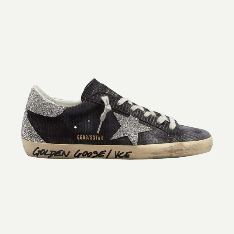 Womens * | Golden Goose Superstar Corduroy Print Upper Crystals Star Womens