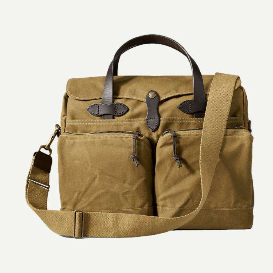 Womens * | Filson 24 Hr Tin Briefcase Dark Tan Accessories