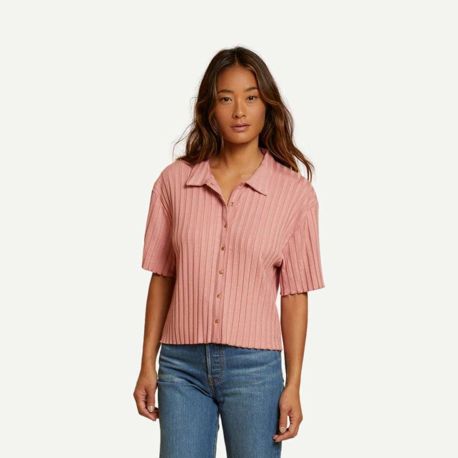 Womens * | Nation Ltd Aero Resort Shirt Geranium