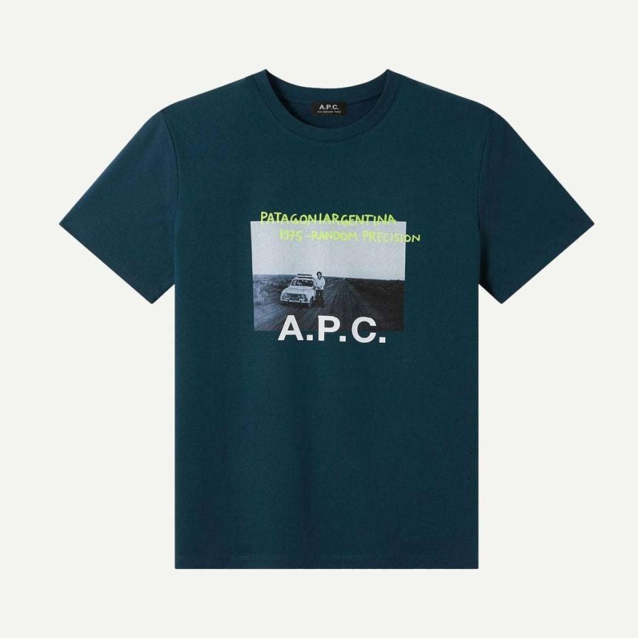 Tees * | A.P.C. Mens T-Shirt Stanley In Green