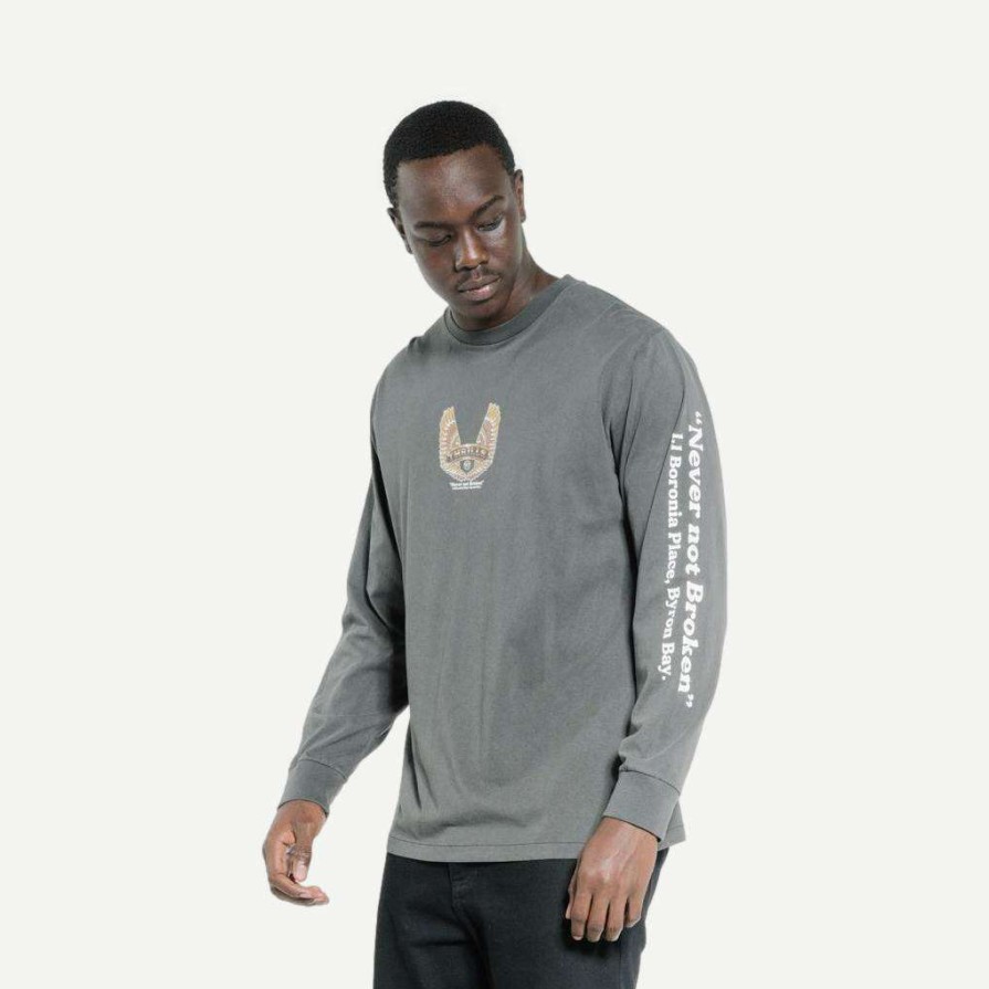 Tees * | Thrills Mens Wings Of Steel Ls Tee In Black