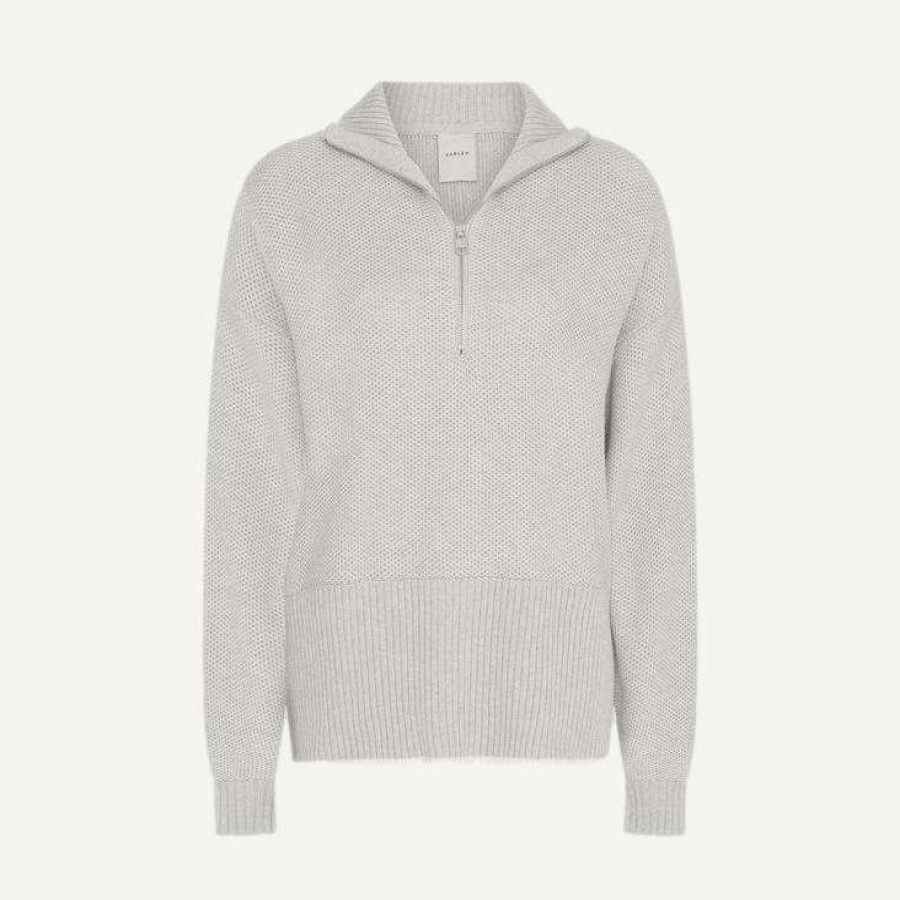 Womens * | Varley Sweaters & Sweatshirts Cooper Knit Light Grey