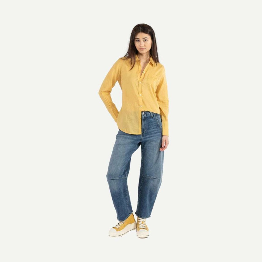 Womens * | Nili Lotan Womens Nl Shirt Tuscan Yellow