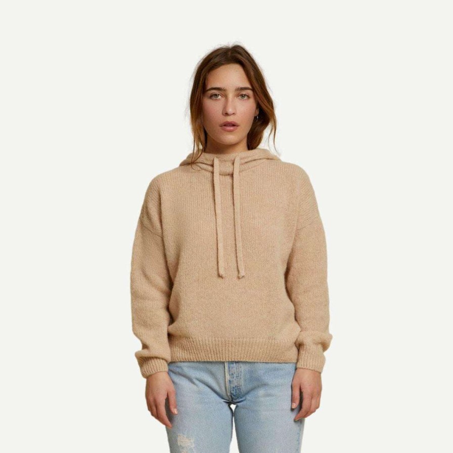 Womens * | Nation Ltd Tessa Alpaca Hoodie In Antique