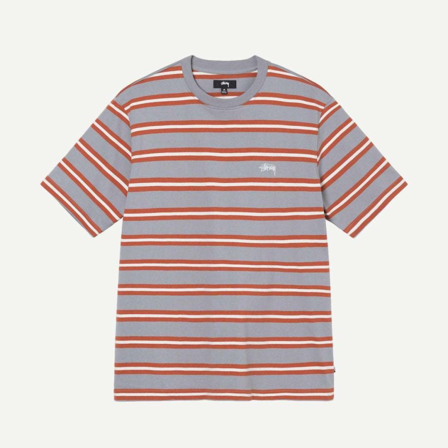 Tees * | Stussy Multi Stripe Crew Mens