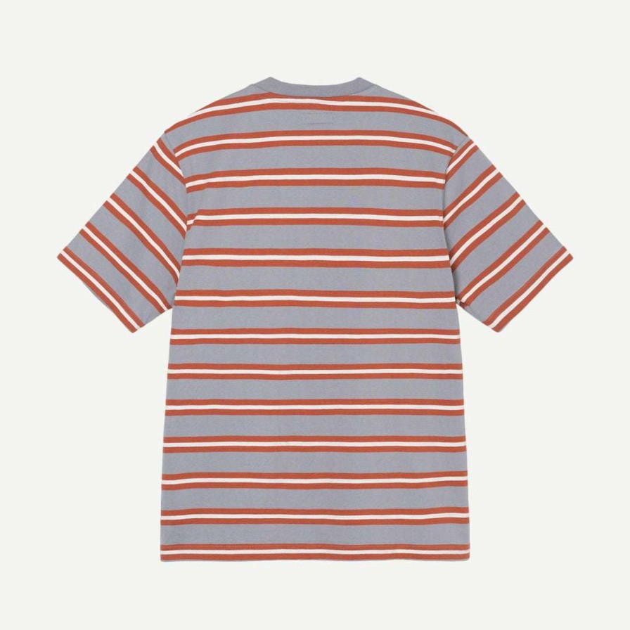 Tees * | Stussy Multi Stripe Crew Mens