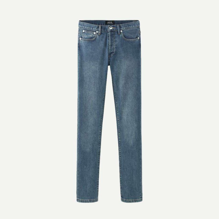 Mens * | A.P.C. Petit New Standard In Stonewashed Indigo