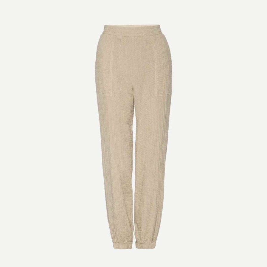 Womens * | Nation Ltd Womens Cairo Gauze Lounge Pant Almond Milk