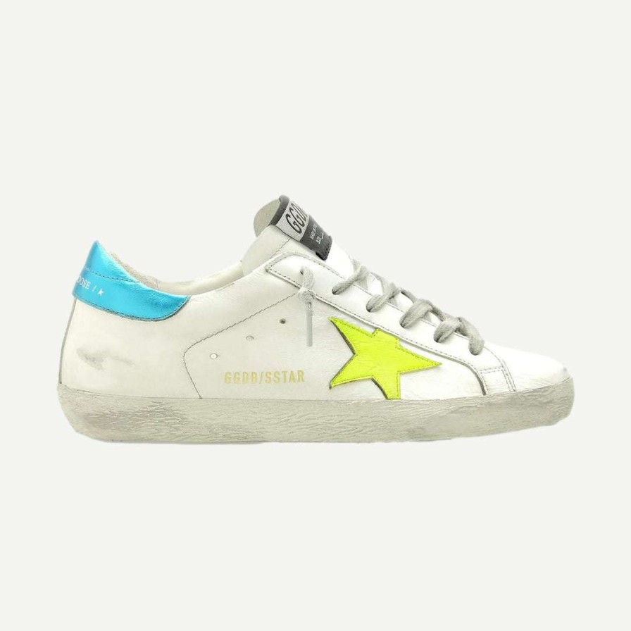 Womens * | Golden Goose Womens Superstar Shinny Leather Star Laminated Heel