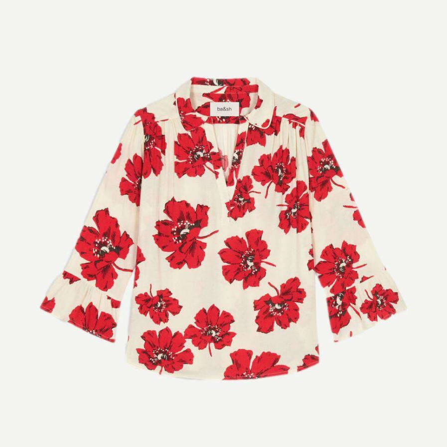 Womens * | Ba&Sh Womens Keddy Blouse Red