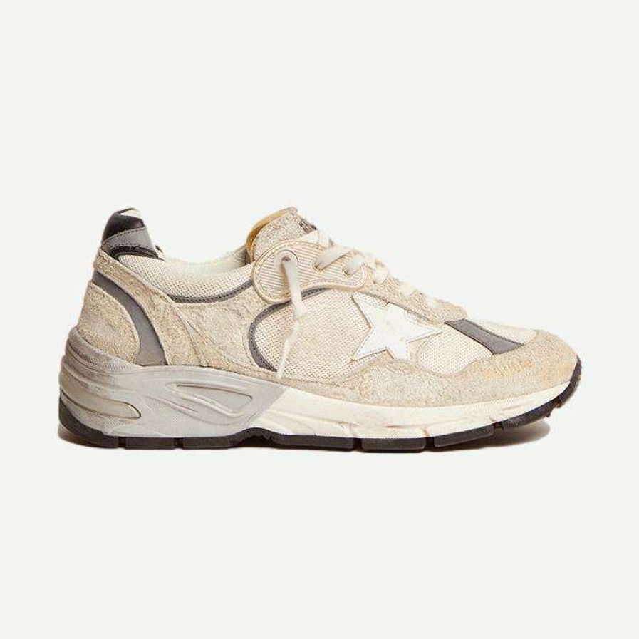 Womens * | Golden Goose Running Dad Net And Suede Upper Leather Star And Heel Suede Spur