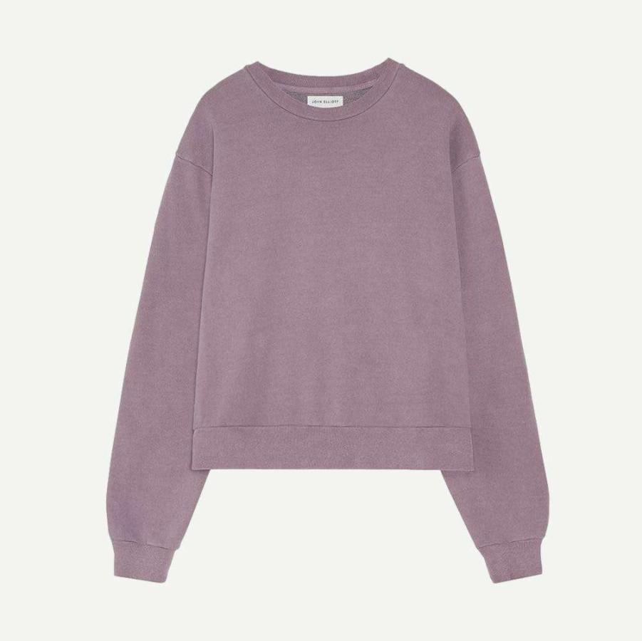 Mens * | John Elliott Mens Interval Crew In Washed Bordeaux