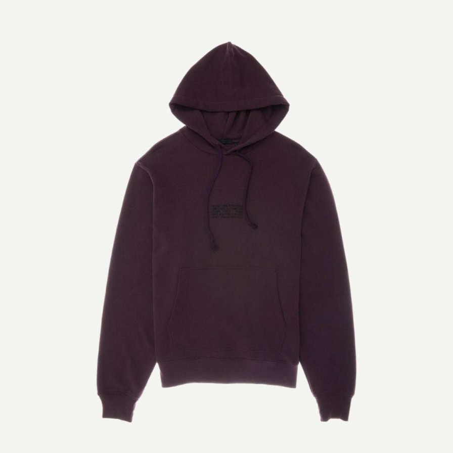 Mens * | Helmut Lang Distort Hoodie Mulberry