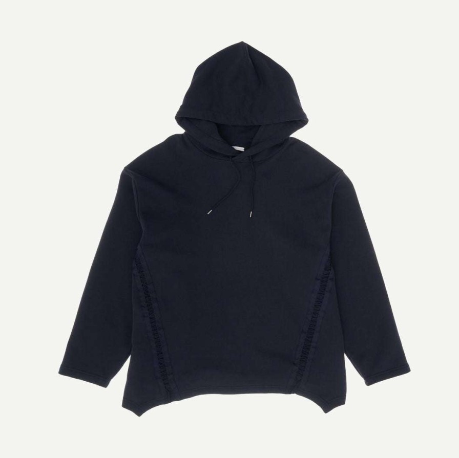 Mens * | Helmut Lang Mens Laced Hoodie Loose Fit In Admiral Blue