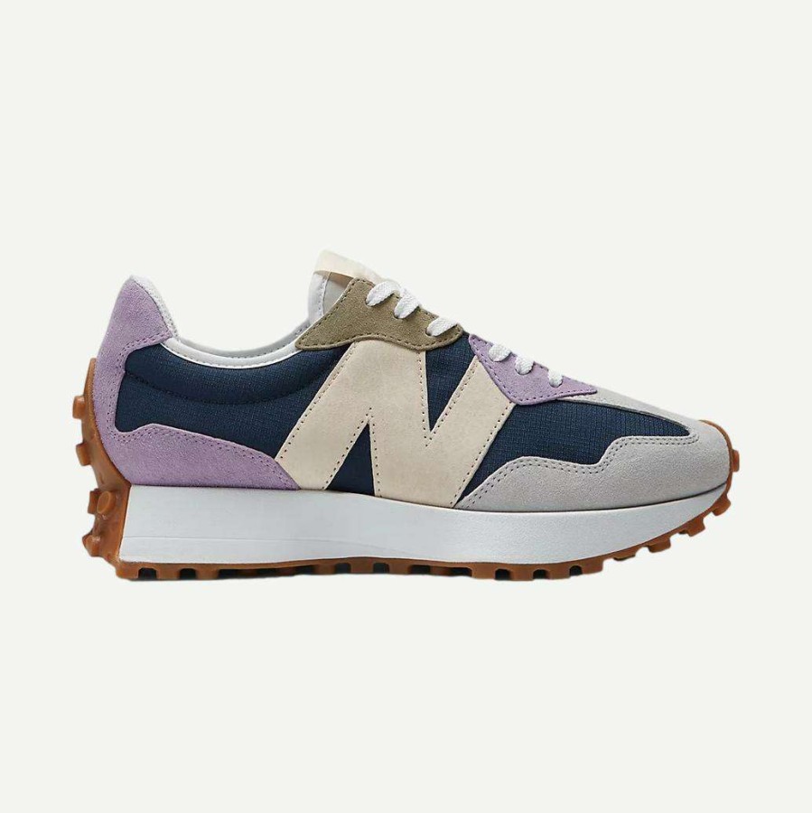 Womens * | New Balance 327- Natural Indigo / Raw Amethyst