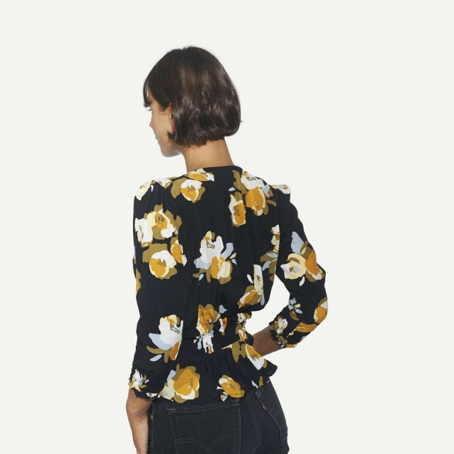 Womens * | Rue Stiic Maren Blouse In Marigold Floral Womens