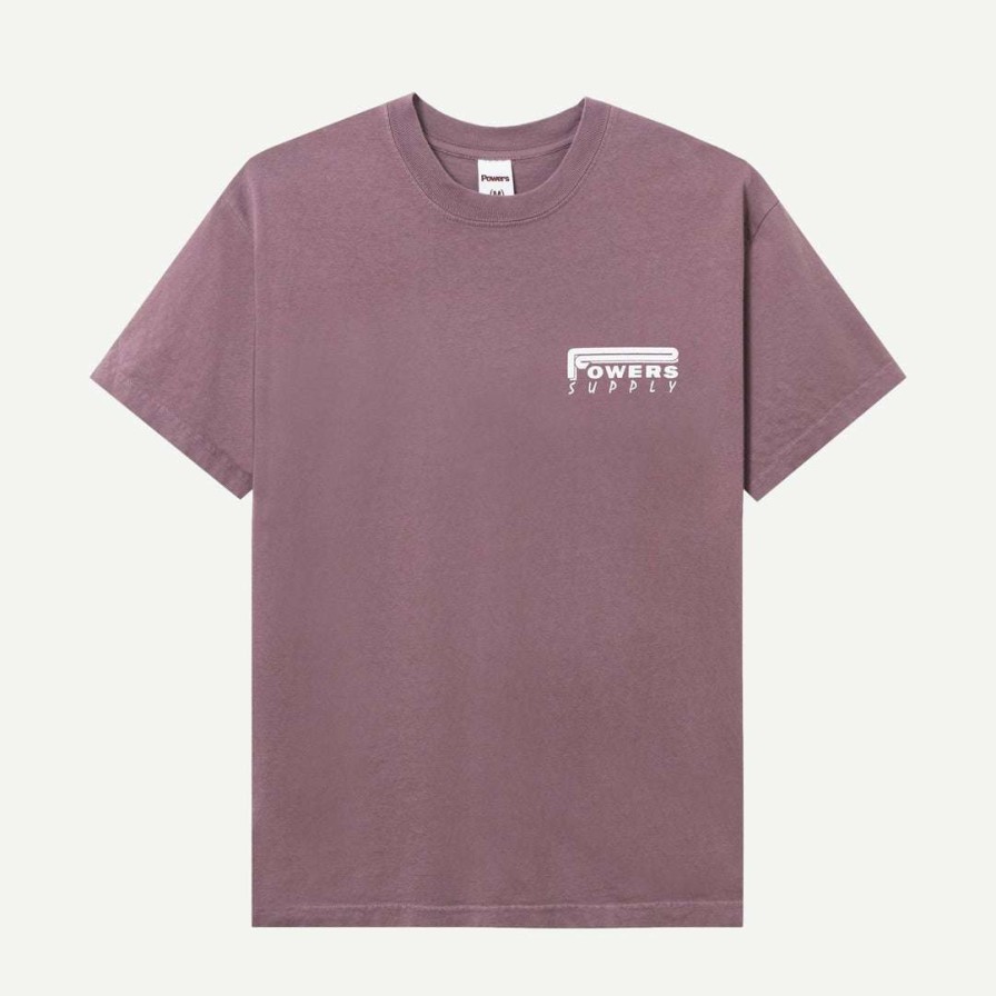 Tees * | Powers Mens Pray Collage Ss Tee Muted Plum