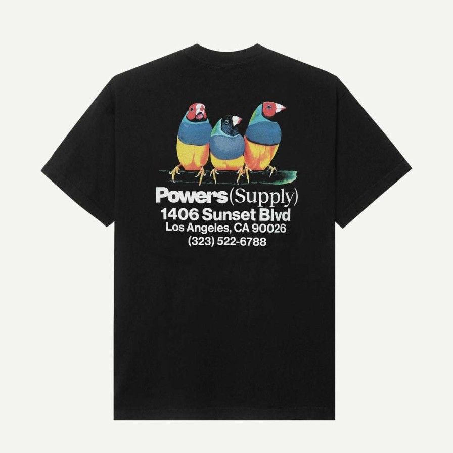 Tees * | Powers Bird Short Sleeve Tee Black Mens