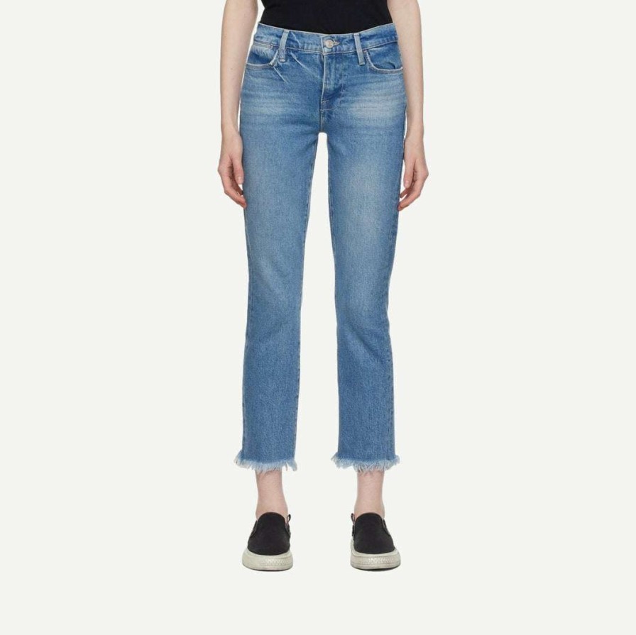 Womens * | Frame Denim Womens Le High Straight Raw Utopia