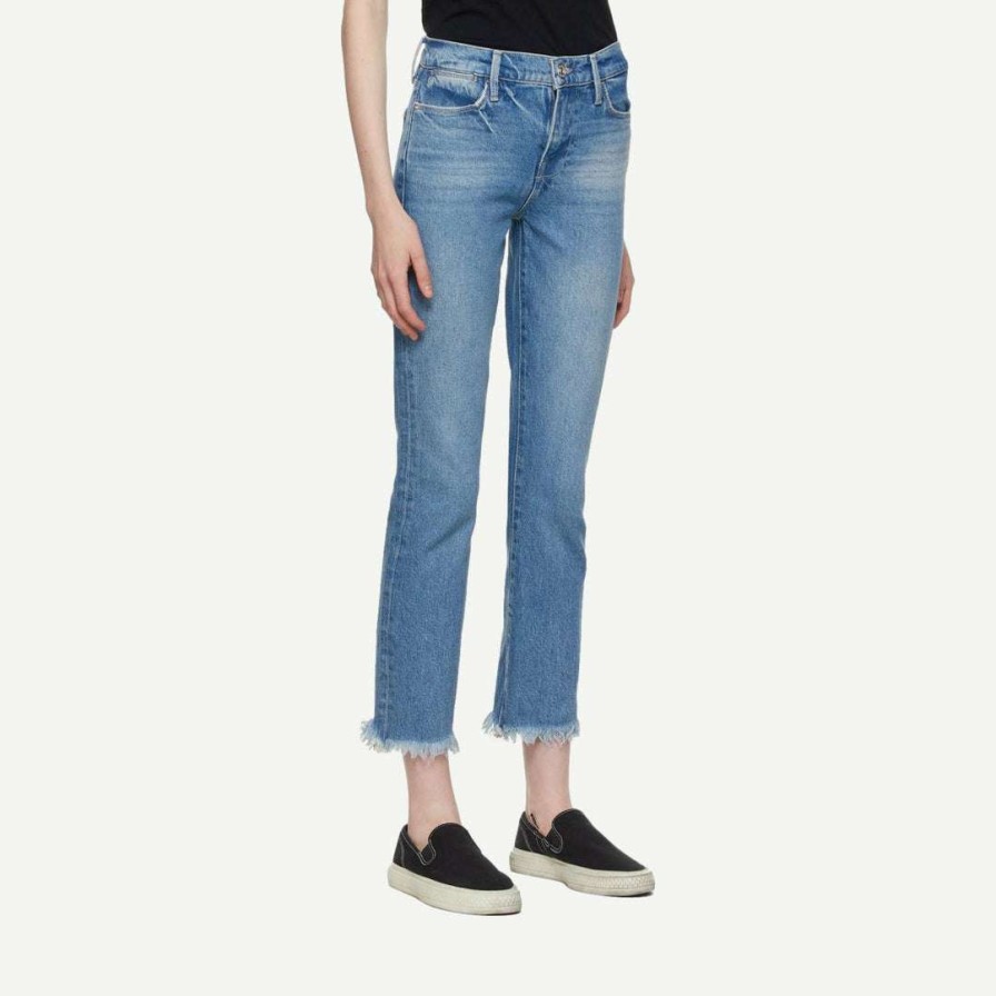 Womens * | Frame Denim Womens Le High Straight Raw Utopia