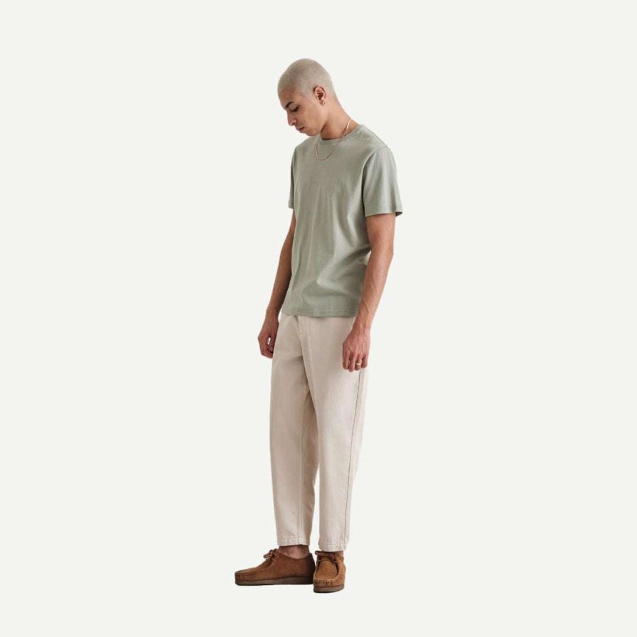 Tees * | Wax London Reid Ss Tee Compact Cotton Light Green