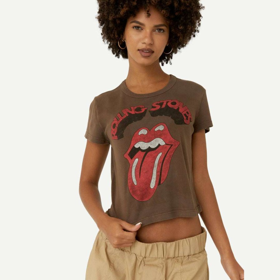 Tee & Tanks * | Daydreamer Rolling Stones Tongue Shrunken Tee