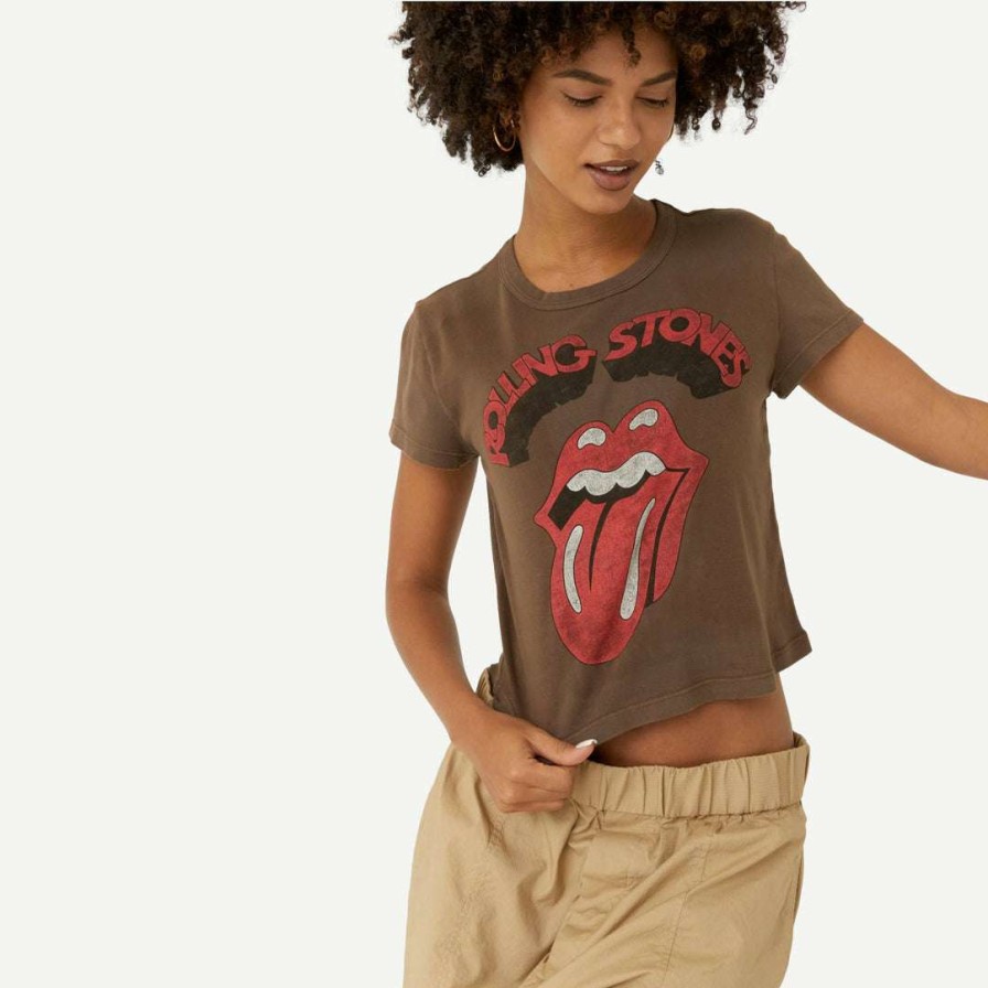 Tee & Tanks * | Daydreamer Rolling Stones Tongue Shrunken Tee