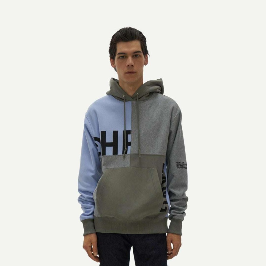 Mens * | Helmut Lang Patchwork Hoodie Mens