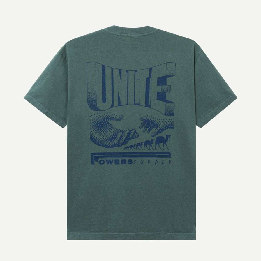 Tees * | Powers Unite Ss Tee Stone Blue Mens