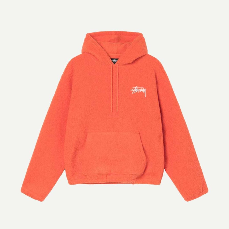 Mens * | Stussy Bronson Sherpa Hood Orange