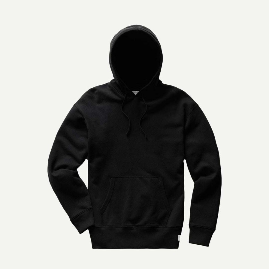 Mens * | Reigning Champ Knit Mid Weight Terry Pullover Hoodie In Black